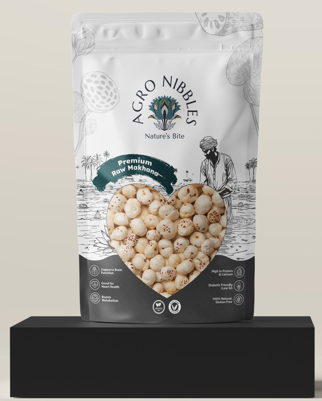 Raw Makhana Big Size (6+)