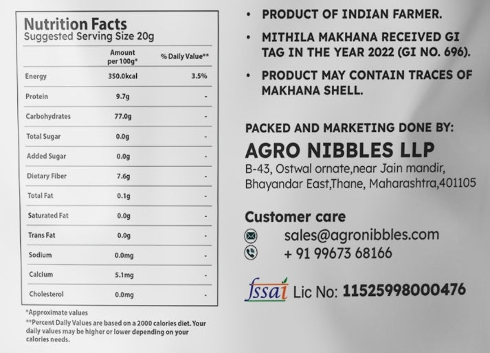 Raw Makhana Big Size (6+)